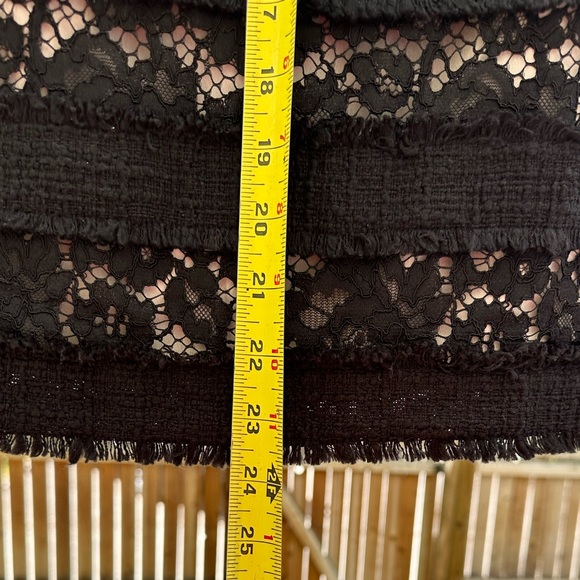 J. Crew NWOT Black Tweed Lace Overlay Sleeveless Top Blouse Medium Fully Lined - Picture 14 of 15